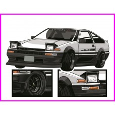 Trueno AE86 Toyota Initial D Keychain Portachiavi JDM Acrylic k224